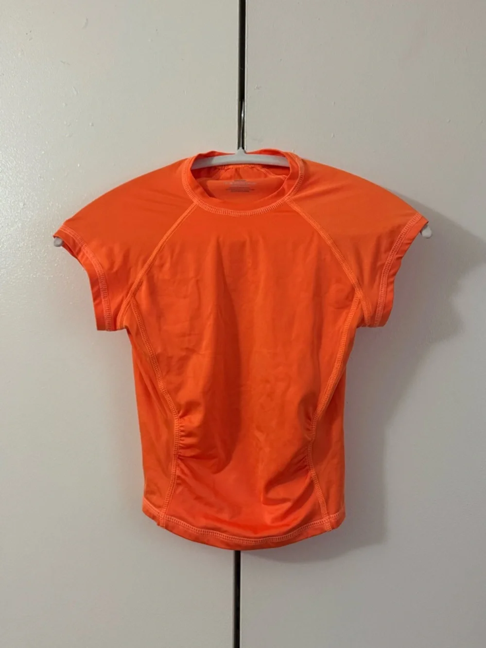 Frankies Bikinis | Orange Rash Guard Swim Set | Surf Tee + High Cut Bottoms S/M